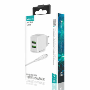 מטען מהיר עם זוג יציאות USB וכבל MicroUSB מבית Nordic