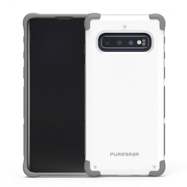 מגן כיסוי קומבו DualTek לבן לגלקסי S10 פלוס מבית PureGear