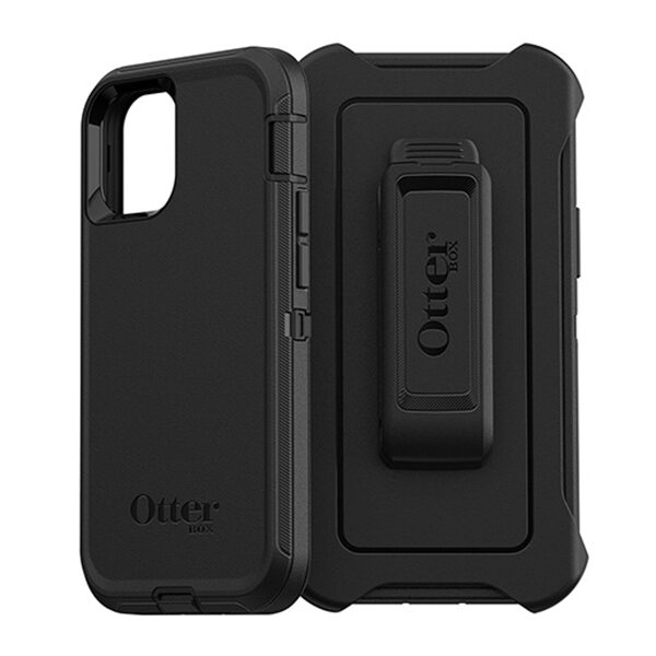 מגן כיסוי OtterBox Defender שחור לאייפון 12 מיני הכיסוי החזק בעולם