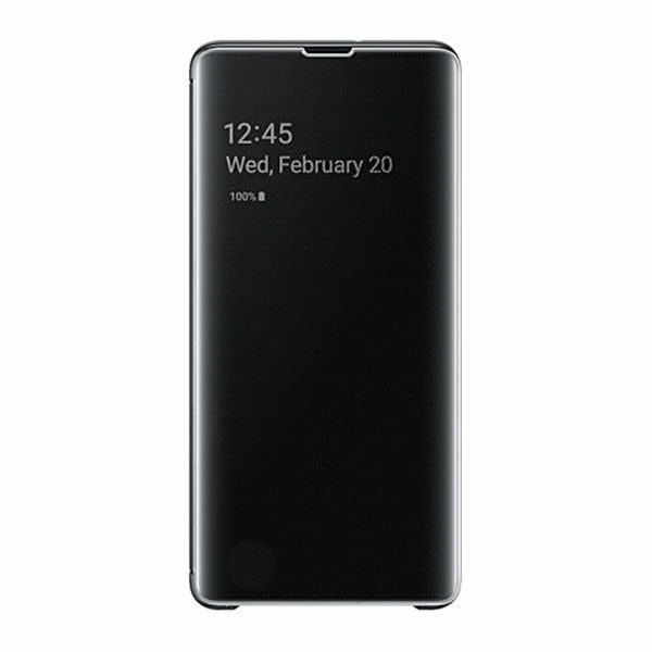 כיסוי ספר חכם לגלקסי S10 פלוס מקורי שחור Samsung Clear View