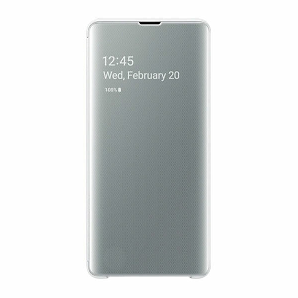 כיסוי ספר חכם לגלקסי S10 פלוס מקורי לבן Samsung Clear View