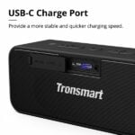 רמקול נייד Tronsmart T2 Plus שחור עמיד במים עם סאונד עמוק