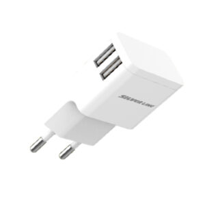 ראש מטען בית 2 יציאות Silver Line Wall Charger