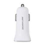 מטען כפול לרכב עם כבל לאייפון Silver Line Car Charger