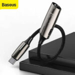 מפצל טעינה ואוזניות USB Type C איכותי Baseus 2-in-1 Adapter