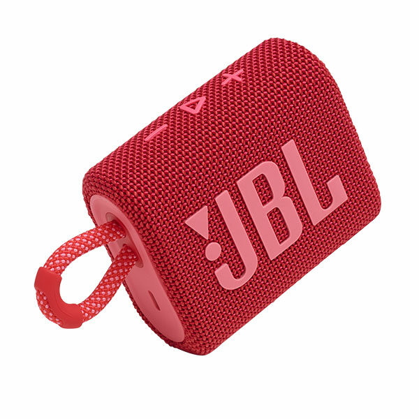 רמקול JBL GO 3 אדום עם מבנה קומפקטי וסאונד עוצמתי יבואן רשמי