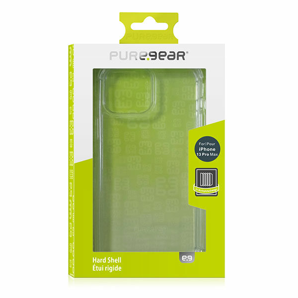 כיסוי לאייפון 13 פרו מקס שקוף קשיח עם במפרים PureGear Hard Shell