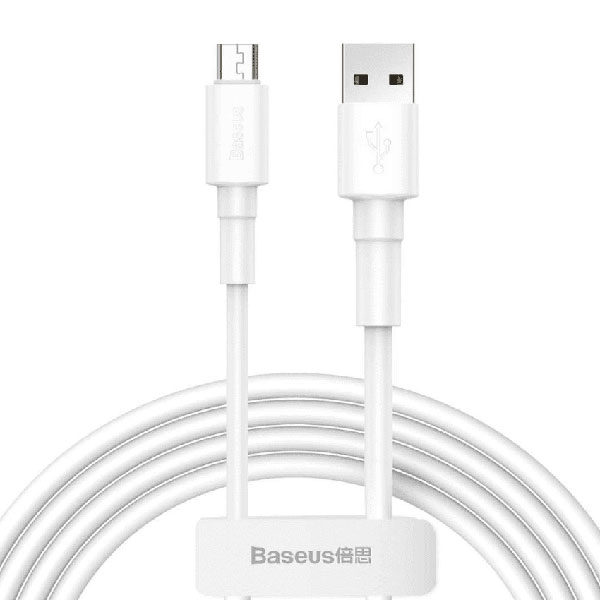 כבל מיקרו USB באורך מטר לבן מקורי Baseus