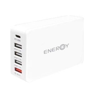 ראש מטען 5 יציאות עם יציאת USB-C בהספק 63 וואט Energy