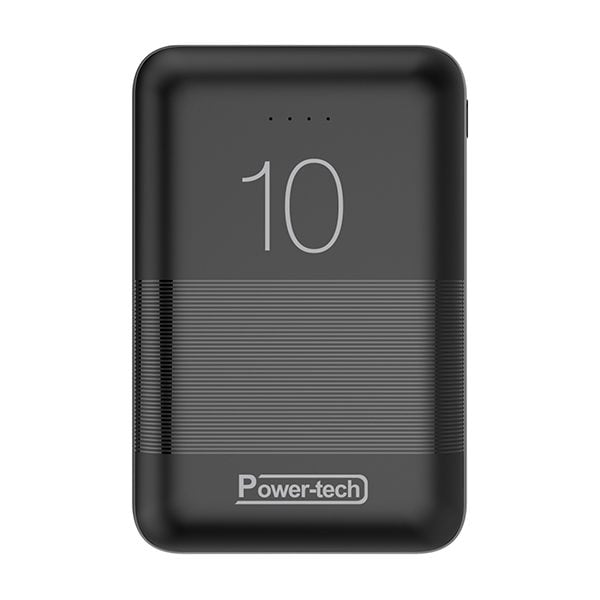 מטען נייד קומפקטי 10000mAh עם 3 יציאות Power-Tech PB-10