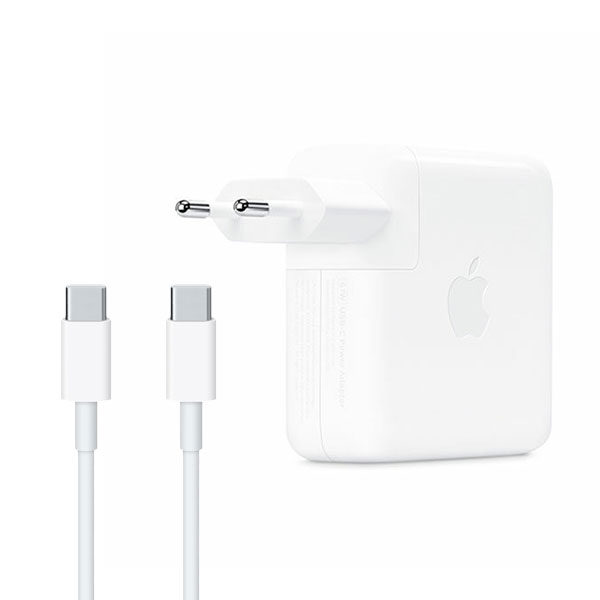 מטען למקבוק 61 וואט עם כבל USB-C באורך 2 מטר מקורי Apple 67W