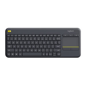 מקלדת עם משטח מגע אלחוטית מעוצבת וקומפקטית Logitech k400 Plus