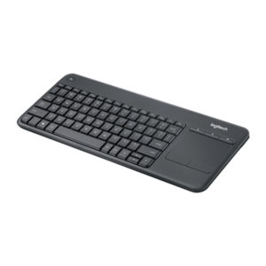 מקלדת עם משטח מגע אלחוטית מעוצבת וקומפקטית Logitech k400 Plus