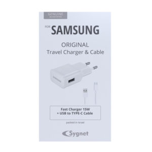 מטען סמסונג מקורי 15 וואט עם כבל USB-C נארז בארץ שחור