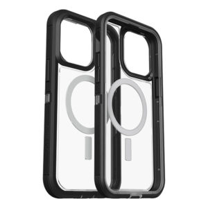 כיסוי חזק לאייפון 14 פרו מקס שקוף שחור OtterBox Defender XT תומך MagSafe