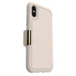 כיסוי ארנק לאייפון X/XS עור בז' Otterbox Strada הכיסוי החזק בעולם