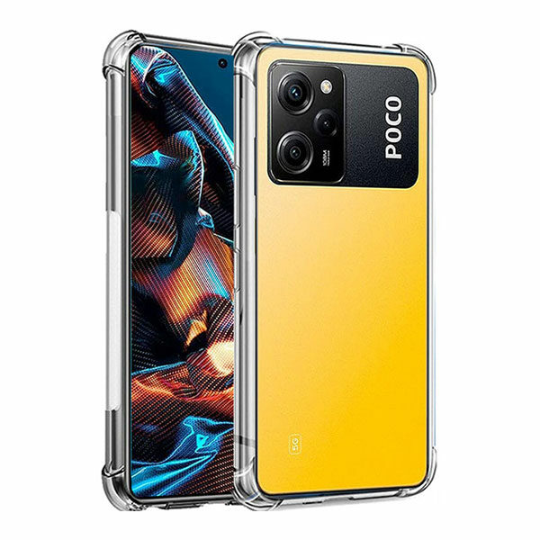 כיסוי שקוף לשיאומי Poco X5 Pro קשיח עם פינות בולמות זעזועים