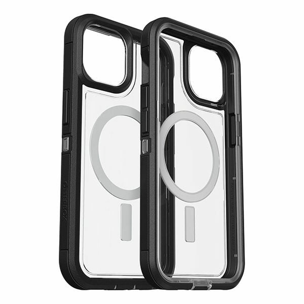 כיסוי חזק לאייפון 13 שקוף שחור OtterBox Defender XT תומך MagSafe