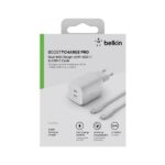 מטען מהיר עם 2 יציאות כולל כבל Belkin 65w Dual Usb C (2)