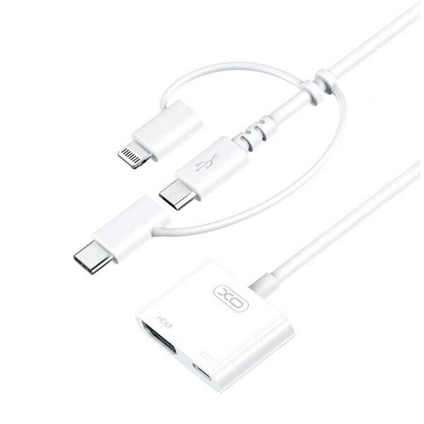 כבל מתאם בין יציאות Lightning Microusb Type C Hdmi