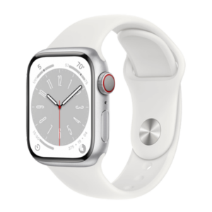 שעון חכם אפל Apple Watch Series 8 מידה 45mm לבן תומך GPS