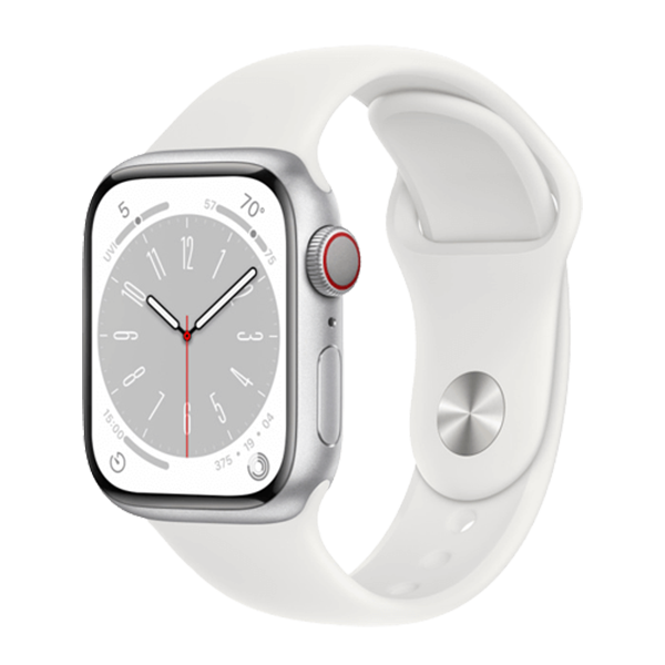 שעון חכם אפל Apple Watch Series 8 מידה 45mm לבן תומך GPS