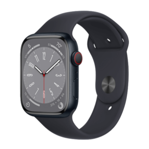 שעון חכם Apple Watch Series 8 מידה 45mm שחור תומך GPS ו-Cellular