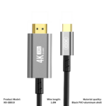 כבל HDMI 4K לחיבור Type-C להזרמת תוכן באיכות ללא פשרות XO-GB019 כסוף