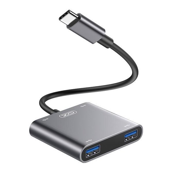 מפצל 4 ב-1 עם חיבור Type-C ליציאות USB 3.0 להעברה מהירה XO-HUB012A