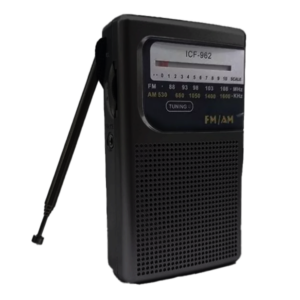 רדיו נייד על בטריות בעל שמע עוצמתי Pocket Radio ICF-962 שחור