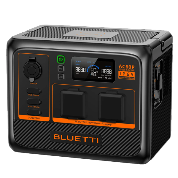 תחנת כוח ניידת AC60P PowerStation עם הספק של עד 600 וואט BLUETTI