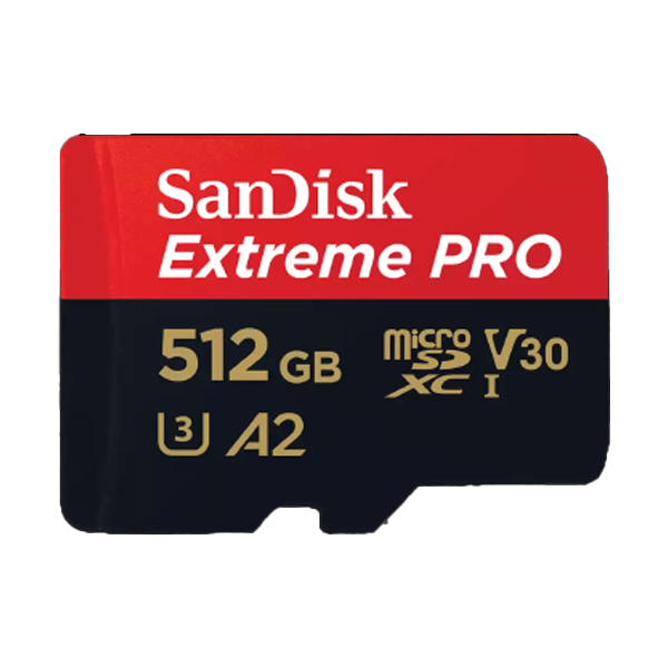 כרטיס זיכרון 512 גיגה מהיר עם מתאם Sandisk Extreme Pro