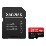 כרטיס זיכרון 512 גיגה מהיר עם מתאם Sandisk Extreme Pro