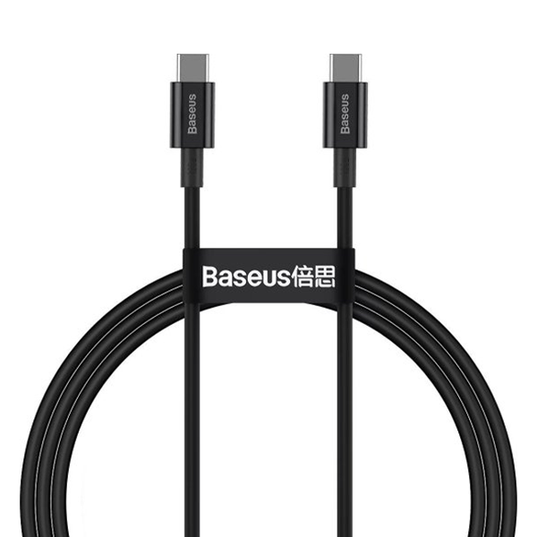 כבל טעינה מהירה USB-C לUSB-C באורך 1 מטר Baseus Superior 100W כבל מהיר במיוחד 12 חודשי אחריות