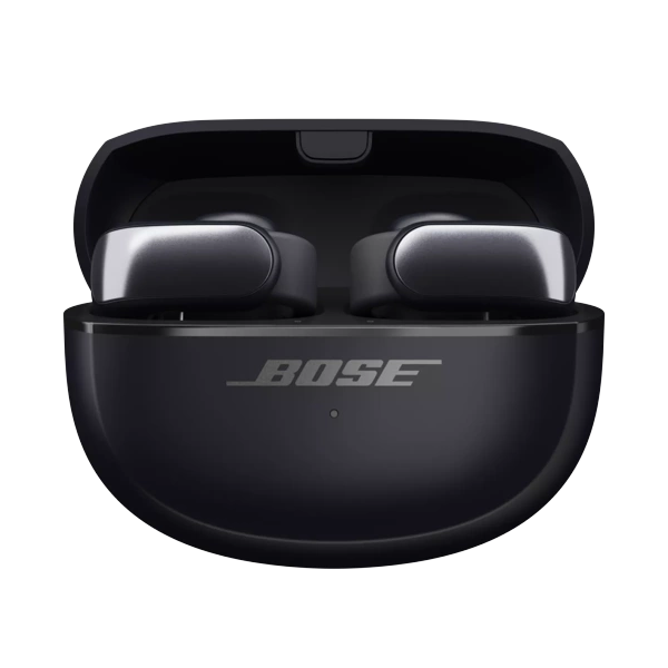 אוזניות Bose Ultra Open Earbuds בצבע שחור עם חווית שמע בלתי מתפשרת ונוחות לאורך כל היום