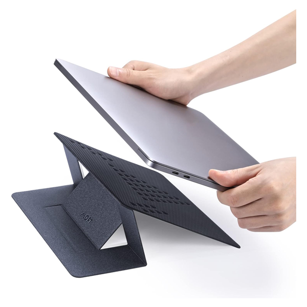 סטנד למחשב Moft Laptop Stand אפור חלל עם 2 מצבי עבודה שונים לישיבה ועמידה