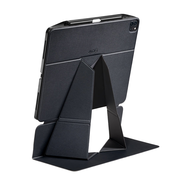 סטנד לאייפד וטאבלט 12.9 אינץ Snap Folio שחור Moft Stand עם 3 מצבי עבודה שונים לישיבה ועמידה