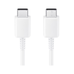 כבל סמסונג מקורי 1 מטר USB-C ל-USB-C בצבע לבן לטעינה איכותית ומהירה