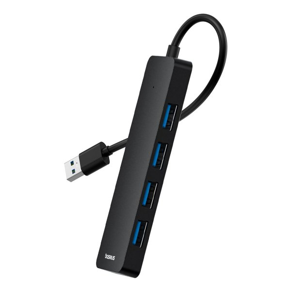 מפצל USB-A, עם 4 חיבורי USB Type-A איכותי ויציב 4-Port HUB מבית Baseus