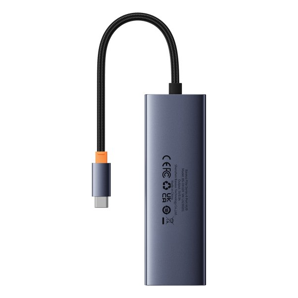 מפצל USB-C, קורא כרטיסים וכרטיס רשת 7-Port HUB מבית Baseus