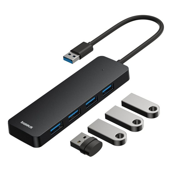 מפצל USB-A, עם 4 חיבורי USB Type-A איכותי ויציב 4-Port HUB מבית Baseus