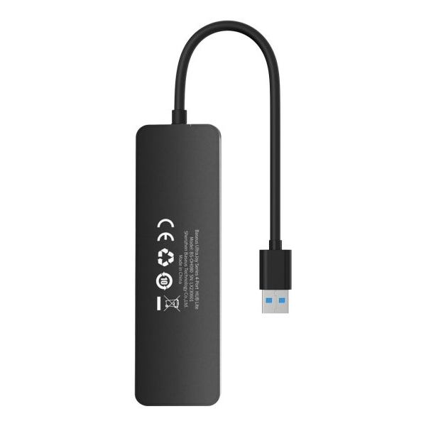 מפצל USB-A, עם 4 חיבורי USB Type-A איכותי ויציב 4-Port HUB מבית Baseus