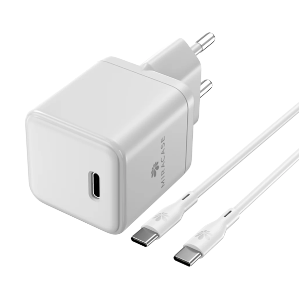 מטען קיר מהיר USB-C ל-USB-C בהספק 30W באורך 1.2 מטר Miracase